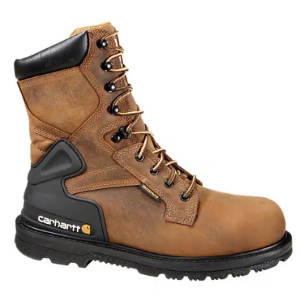 Carhartt HERITAGE WATERPROOF 8" STEEL TOE WORK BOOT Brown Oil Men’s 11 W